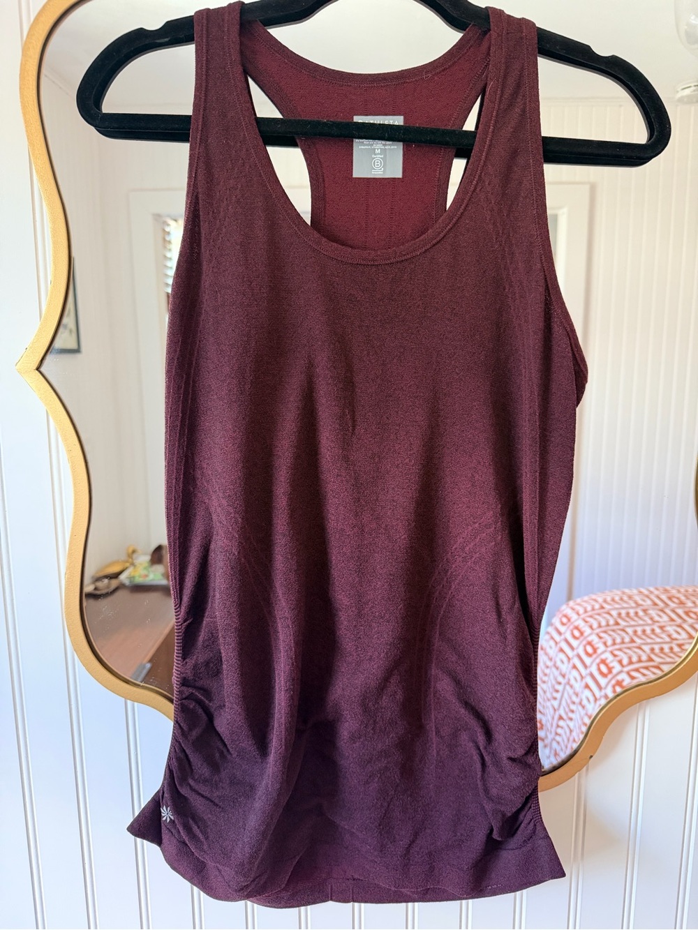 Athleta Burgundy Racerback Tank Top
